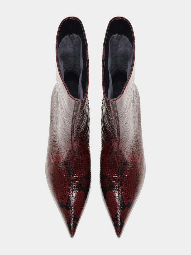 Полусапоги женские всесезонные, цвет бордовый, натуральная кожа 1494677 | 5