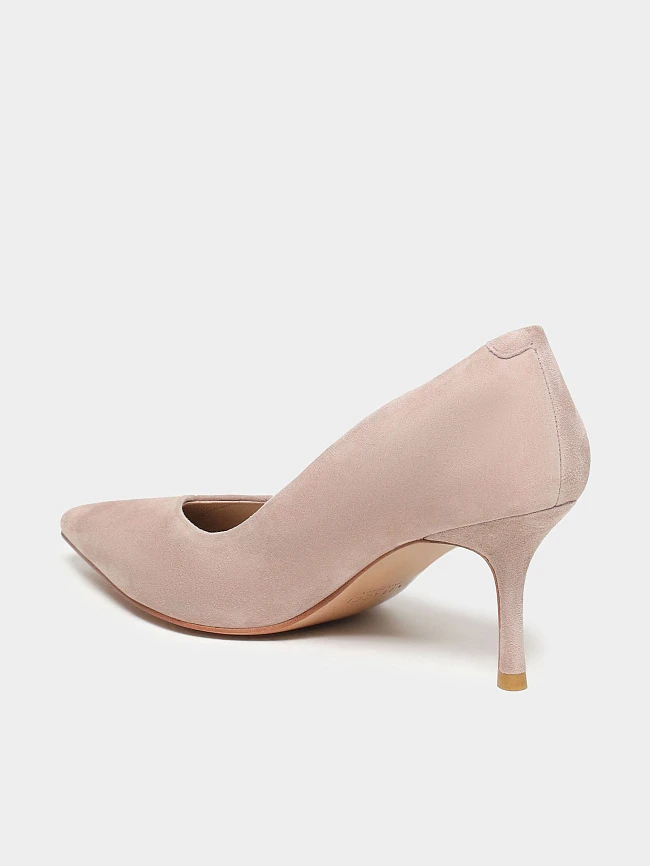 Туфли женские всесезонные, цвет бежевый, натуральный велюр 497445 | 3