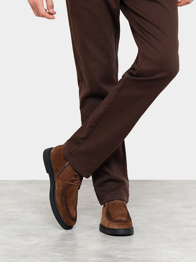 Ботинки мужские демисезонные, цвет коричневый, натуральный спилок M801239 | 9