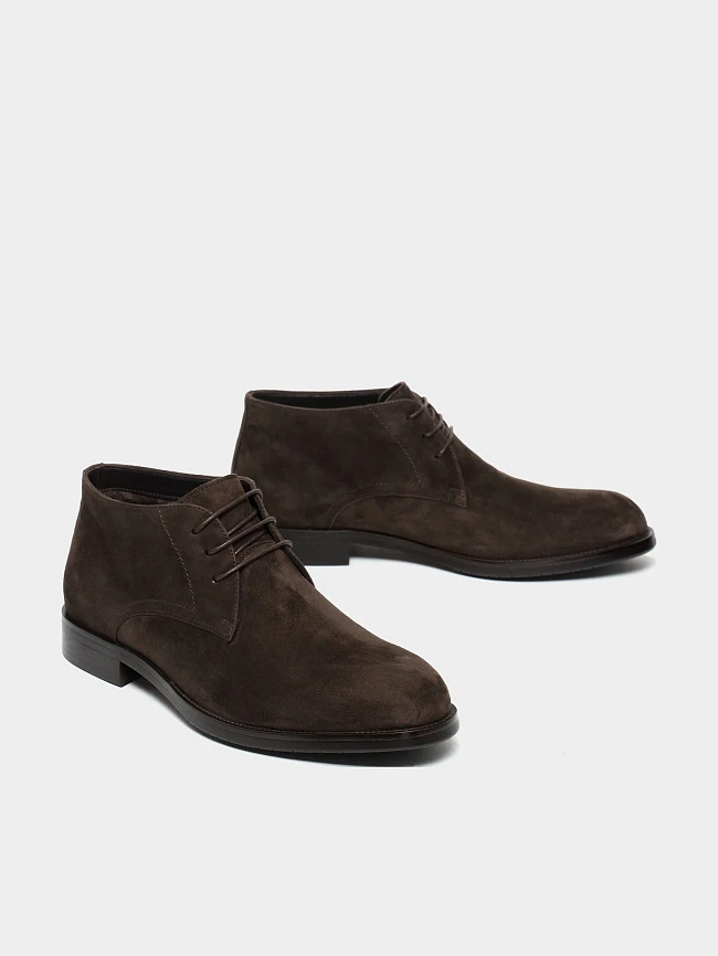 Ботинки мужские демисезонные, цвет коричневый, натуральный велюр M1023030 | 3