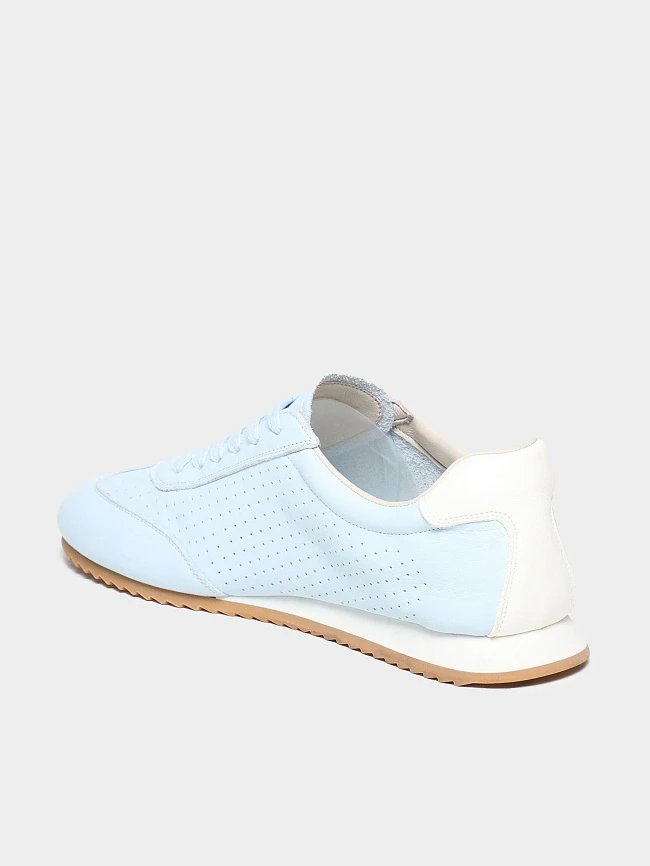 Кроссовки женские летние, цвет голубой, натуральная кожа 7210574 | 3