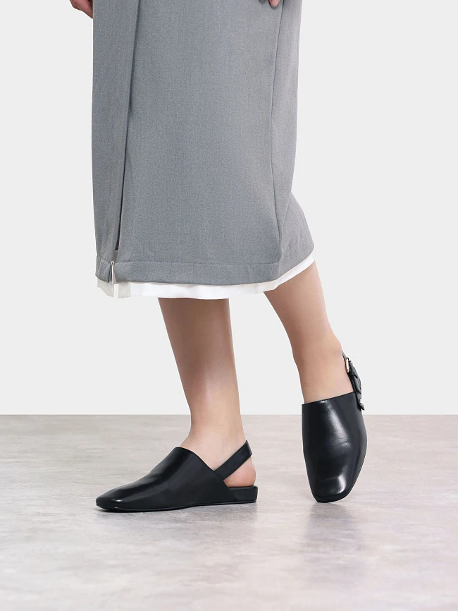 Туфли женские летние, цвет черный, натуральный велюр 1821477 | 8