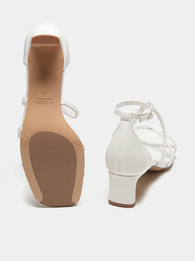 Босоножки женские летние, цвет белый, натуральная кожа 497609 | 6