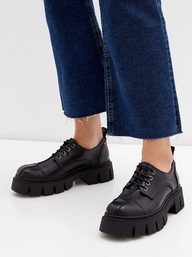 Полуботинки 887001 женские цвет черный, натуральная кожа 887001 | 6