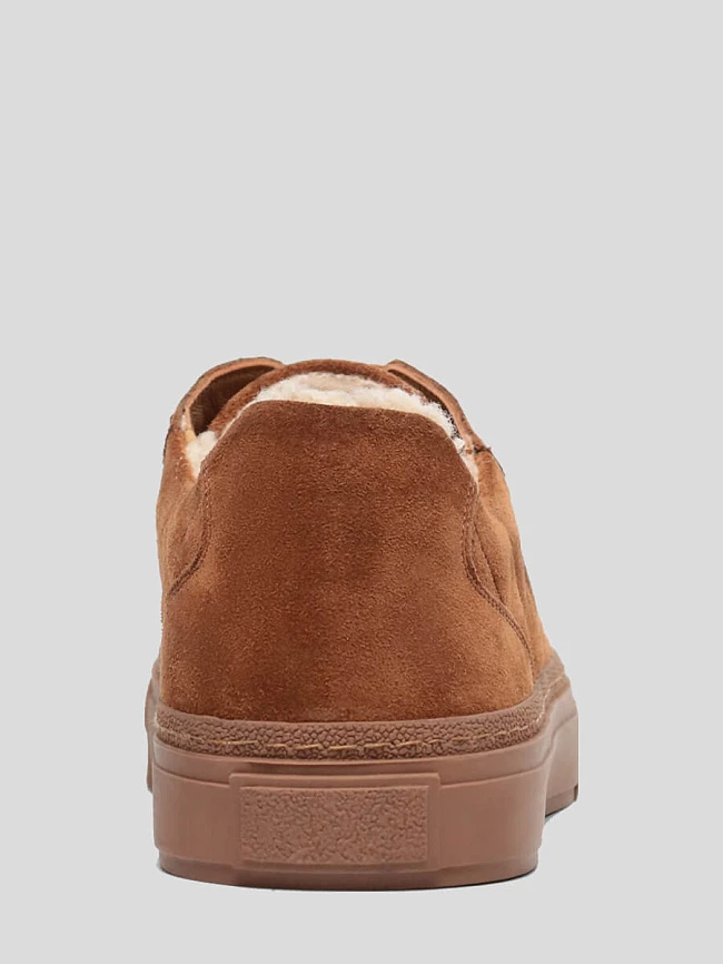 Кеды мужские зимние, цвет рыжий, натуральный спилок M253477M | 5