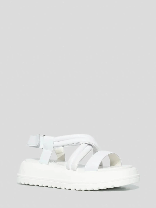 Сандалии женские летние, цвет белый, искусственная кожа/натуральная кожа и полимерные материалы 1846676P | 1