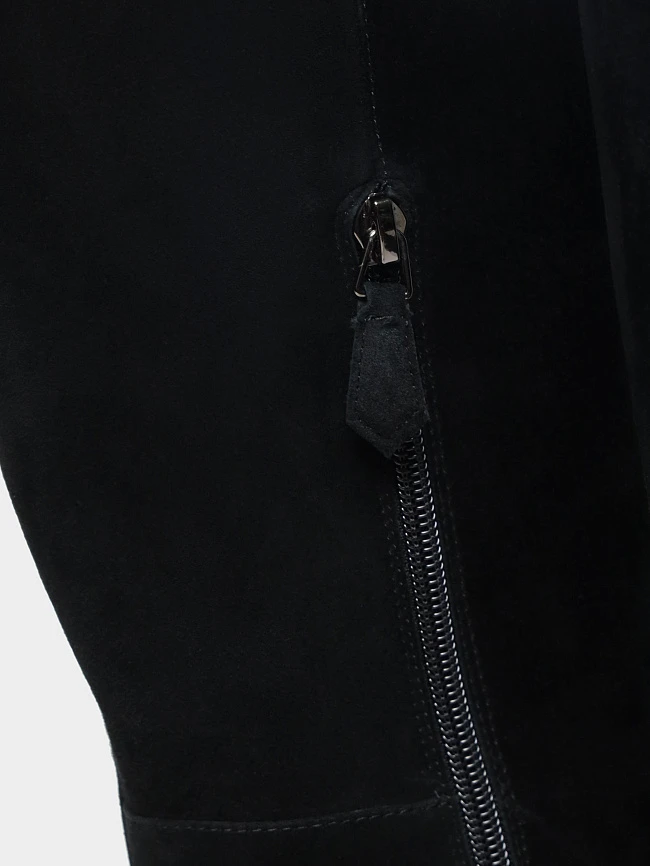 Сапоги женские зимние, цвет черный, натуральный велюр 1730320M | 6