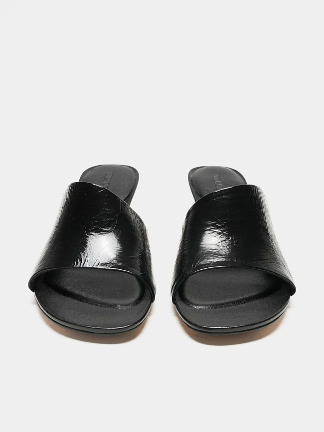 Сабо женские летние, цвет черный, натуральная масляная кожа 1731351 | 7