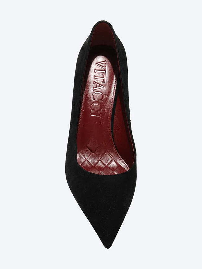 Туфли женские всесезонные, цвет черный, натуральный велюр 497046 | 4