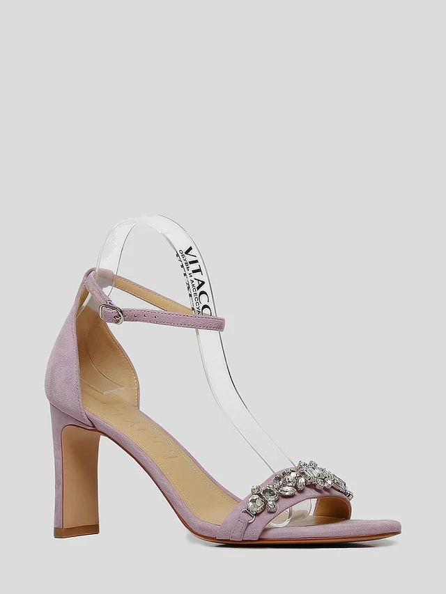 Босоножки 1820086 женские цвет сиреневый, натуральный велюр 1820086         | 1