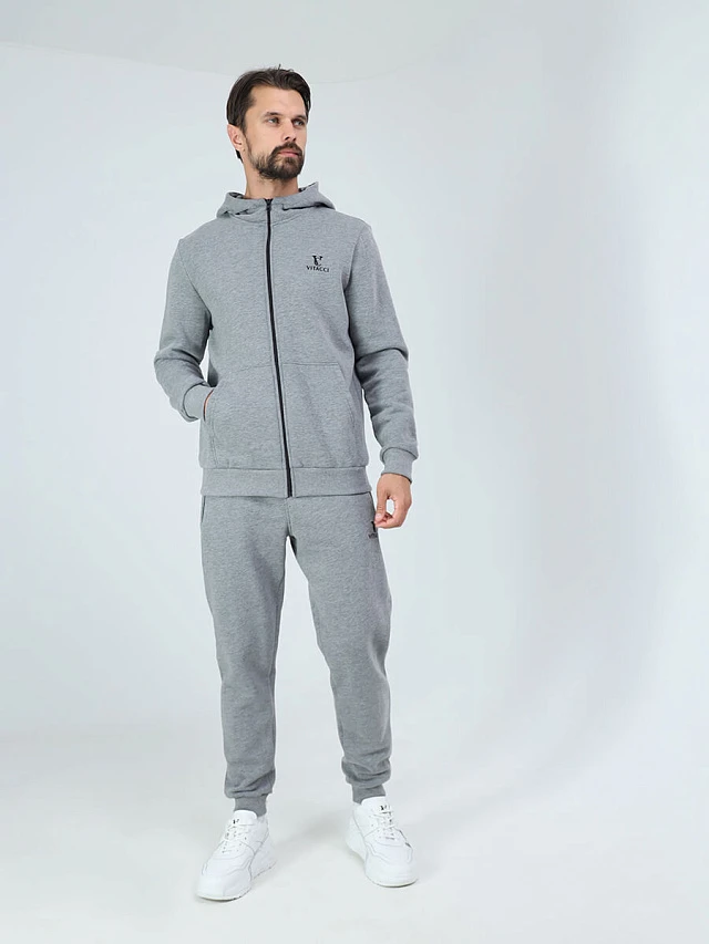 Костюм спортивный (трикотажная куртка+брюки) мужские всесезонные SP88043-07 | 1