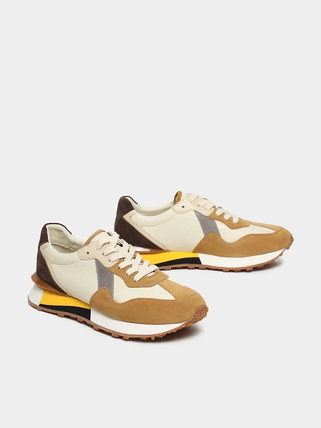 Кроссовки мужские демисезонные, цвет мультиколор, натуральная кожа/натуральный спилок M1781725 | 3