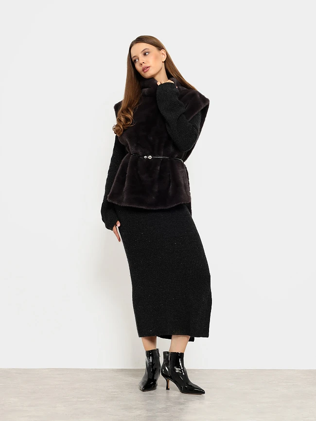 Ботильоны женские всесезонные, цвет черный, натуральная лаковая кожа 17VC418 | 8