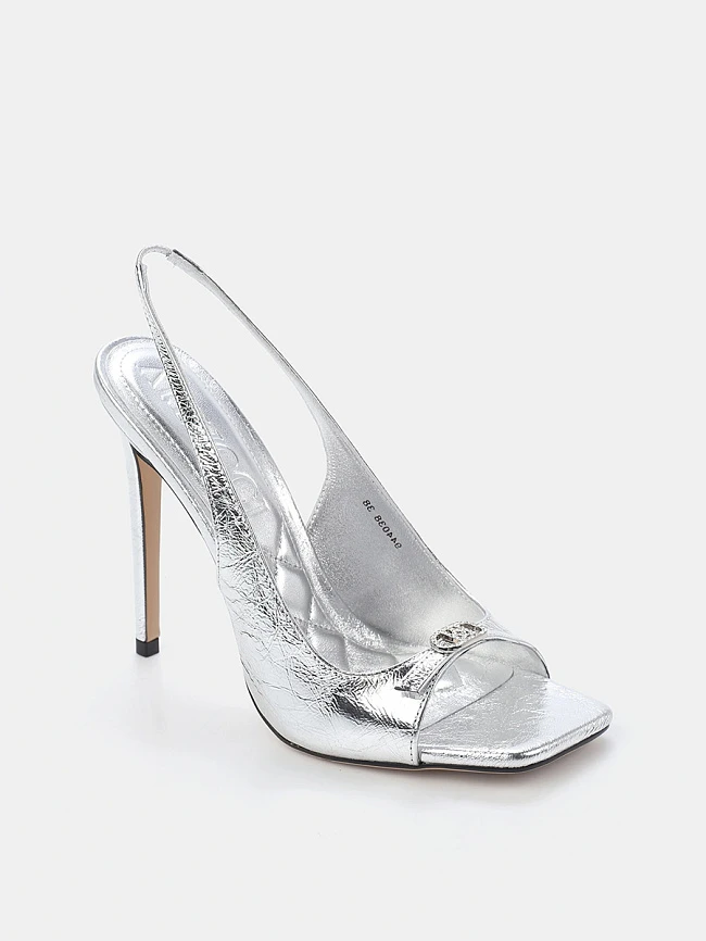 Босоножки женские летние, цвет серебряный, натуральный наплак 944038 | 2