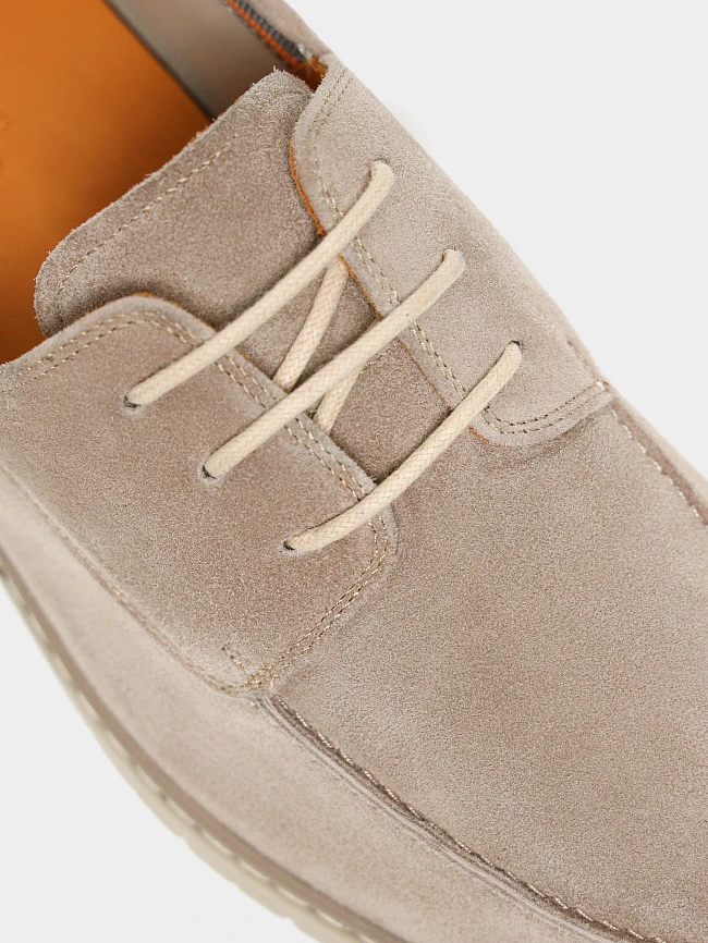 Полуботинки мужские демисезон; лето;, цвет бежевый, натуральный спилок M262291 | 5