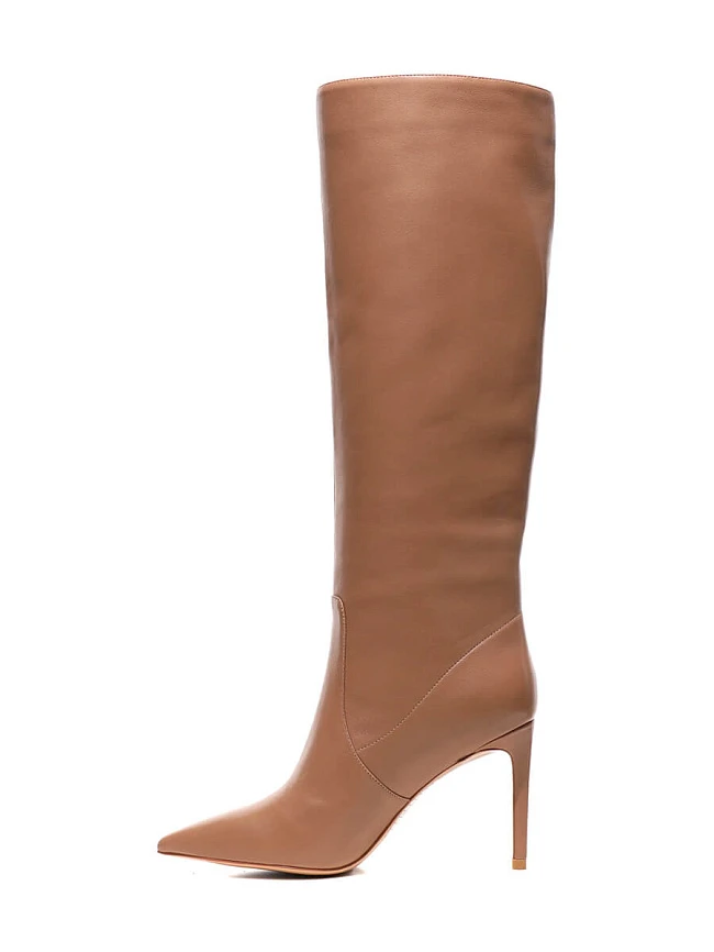 Сапоги 493295 женские цвет бежевый, натуральная кожа 493295          | 4