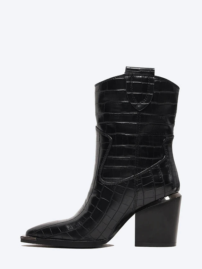 Полусапоги женские демисезонные, цвет черный, искусственная кожа 1848804 | 3