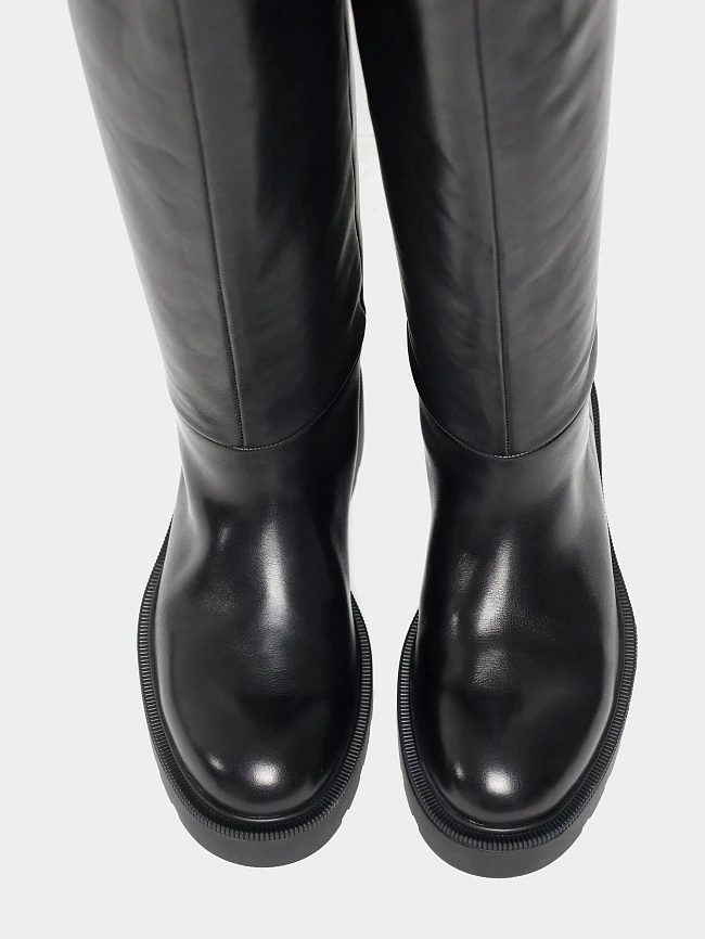 Сапоги женские демисезонные, цвет черный, натуральная кожа 1494780 | 5