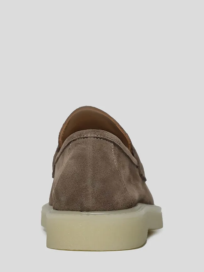 Лоферы женские всесезонные, цвет серый, натуральный спилок 136441 | 5