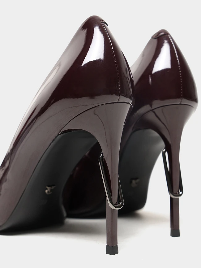 Туфли женские всесезонные, цвет бордовый, натуральная лаковая кожа 944215 | 6