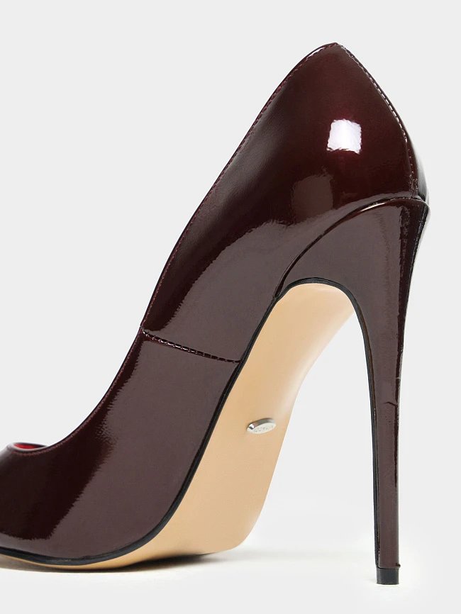 Туфли женские всесезонные, цвет бордовый, искусственная лаковая кожа 6550230 | 6