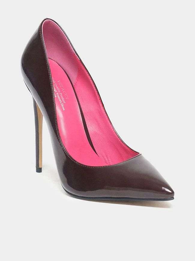 Туфли женские всесезонные, цвет бордовый, искусственная лаковая кожа 6550230 | 3