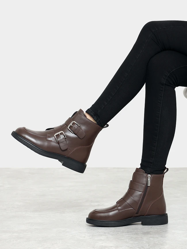 Ботинки женские зимние, цвет коричневый, натуральная кожа 7210319M-2 | 12