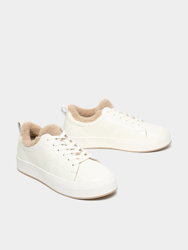 Кеды женские зимние, цвет белый, искусственная кожа 3630310M | 3