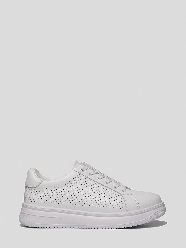 Кеды женские демисезонные, цвет белый, натуральная кожа и полимерные материалы 221020 | 2