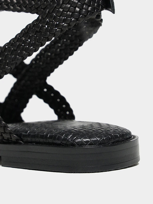 Сандалии женские летние, цвет черный, натуральная кожа 1821706 | 5