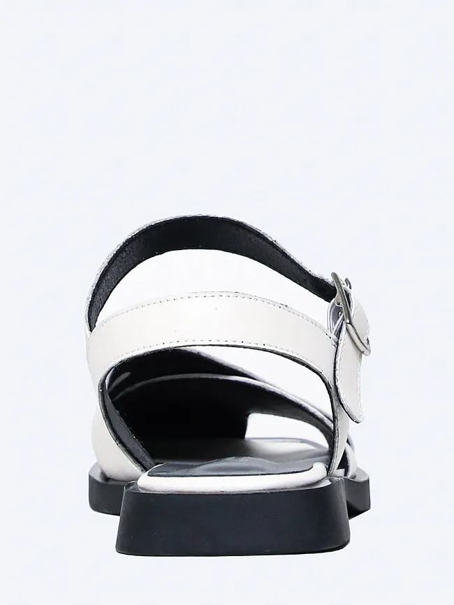 Сандалии женские летние, цвет белый, натуральная кожа и полимерные материалы 1849814 | 5