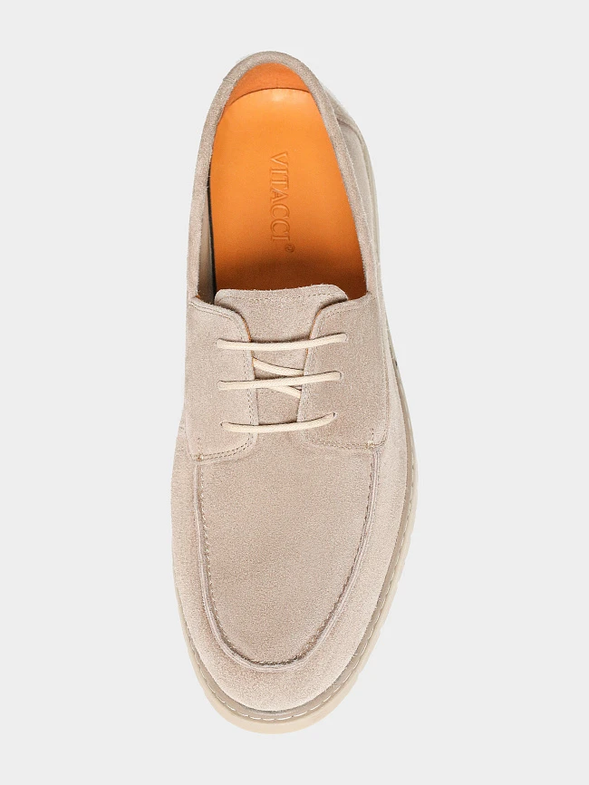 Полуботинки мужские демисезон; лето;, цвет бежевый, натуральный спилок M262291 | 7