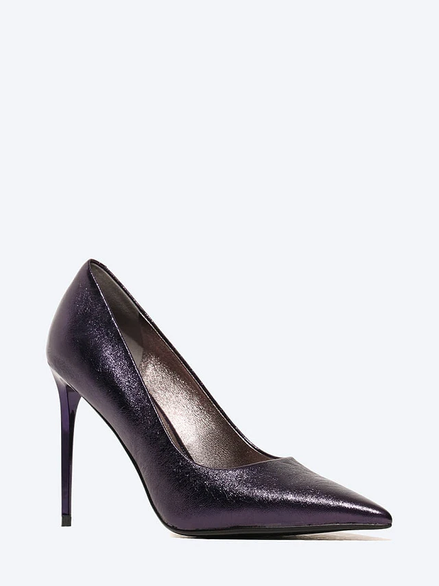 Туфли женские всесезонные, цвет сиреневый, натуральная кожа 944202 | 1