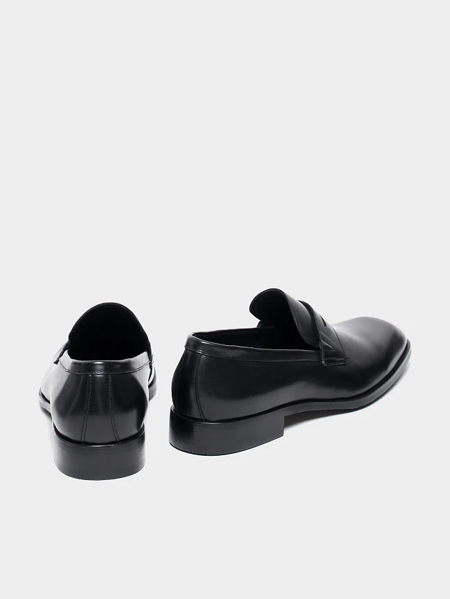 Лоферы мужские всесезонные, цвет черный, натуральная кожа M1022948 | 4