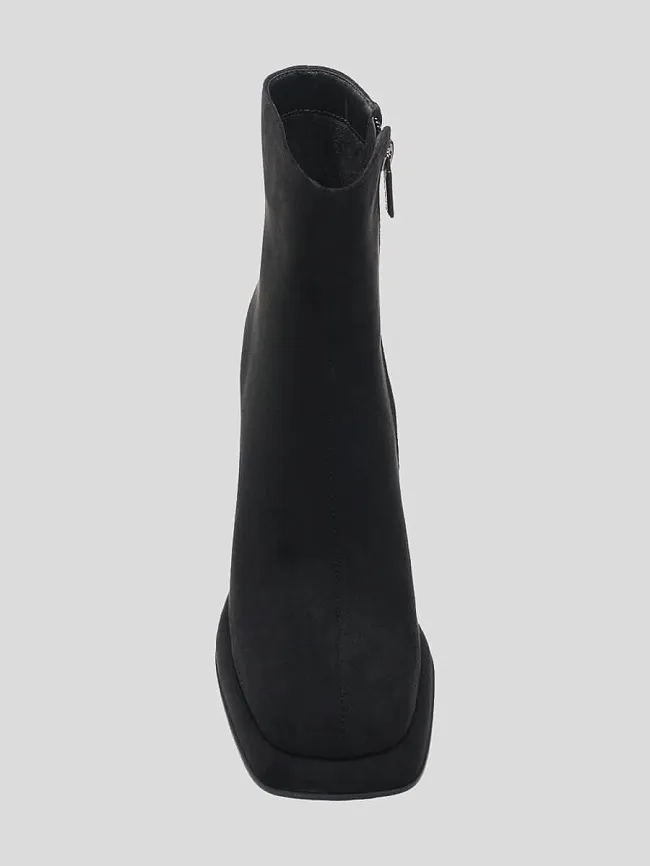 Полусапоги женские демисезонные, цвет черный, искусственный велюр 1847450 | 6