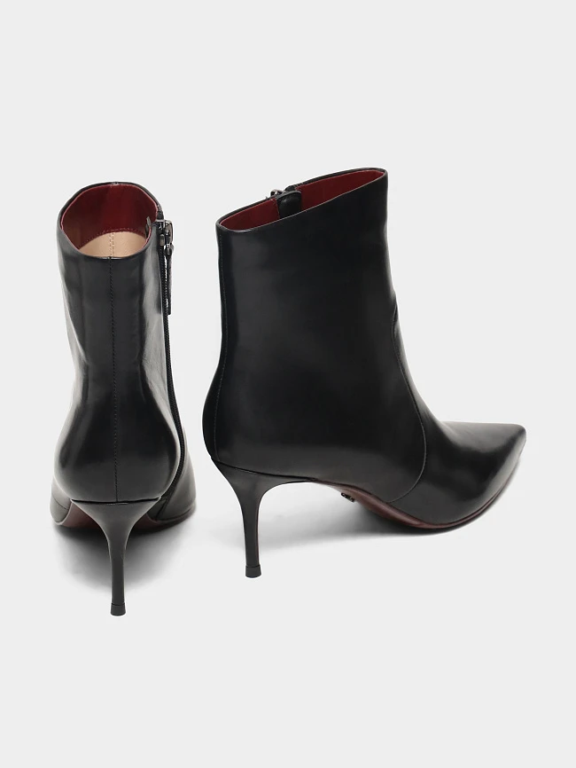 Ботильоны женские демисезонные, цвет черный, натуральная кожа 497062-1 | 4