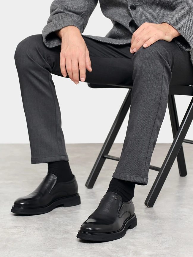 Туфли мужские всесезонные, цвет черный, натуральная кожа M1022902 | 10