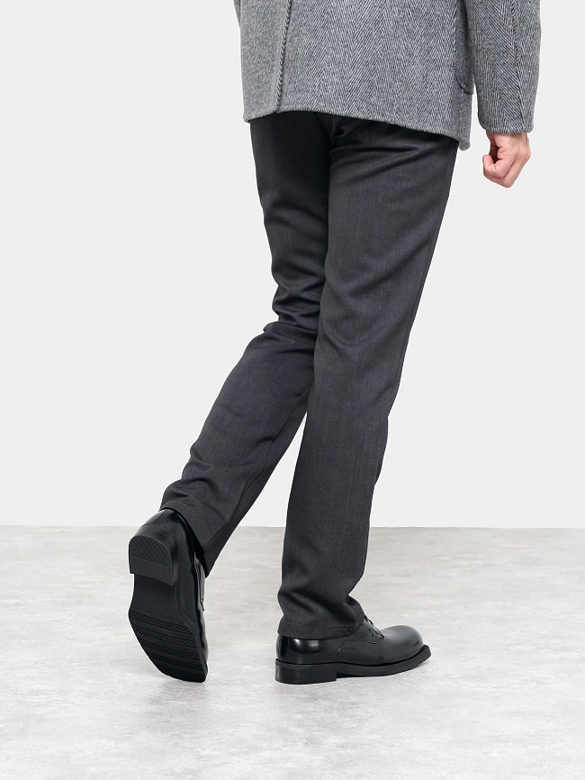 Полуботинки мужские всесезонные, цвет черный, натуральная кожа M253887 | 8