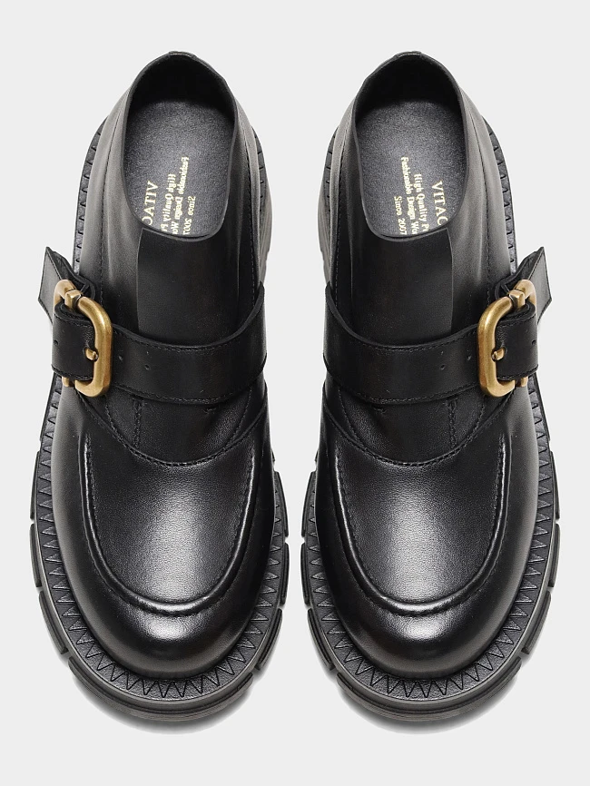 Полуботинки женские всесезонные, цвет черный, натуральная кожа 1731213 | 5