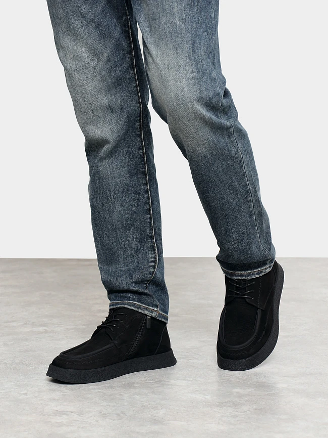 Ботинки мужские зимние, цвет черный, натуральный нубук M1782572M | 7