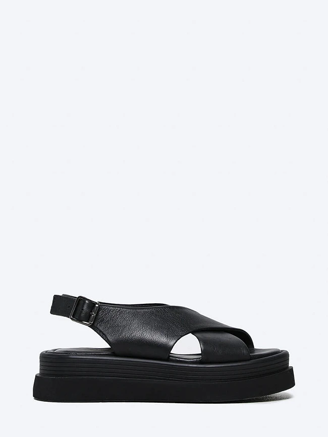 Сандалии женские летние, цвет черный, натуральная кожа 136752 | 2