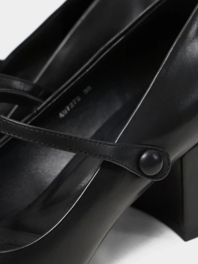 Туфли женские всесезонные, цвет черный, натуральная кожа 497272 | 6