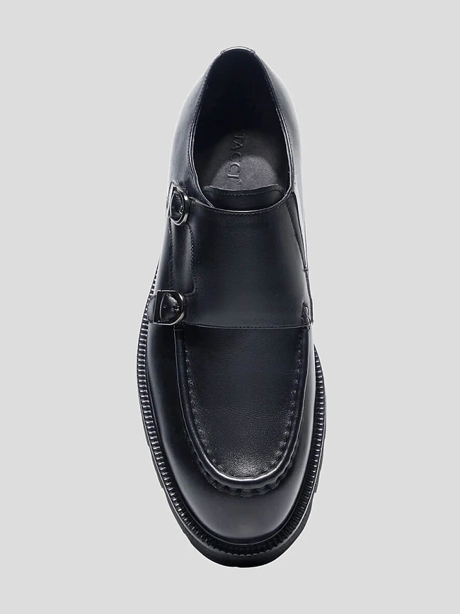 Туфли мужские всесезонные, цвет черный, натуральная кожа M253513 | 4