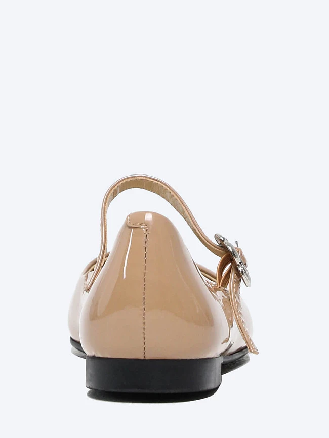 Балетки 641596 женские цвет бежевый, натуральная лаковая кожа 641596 | 5