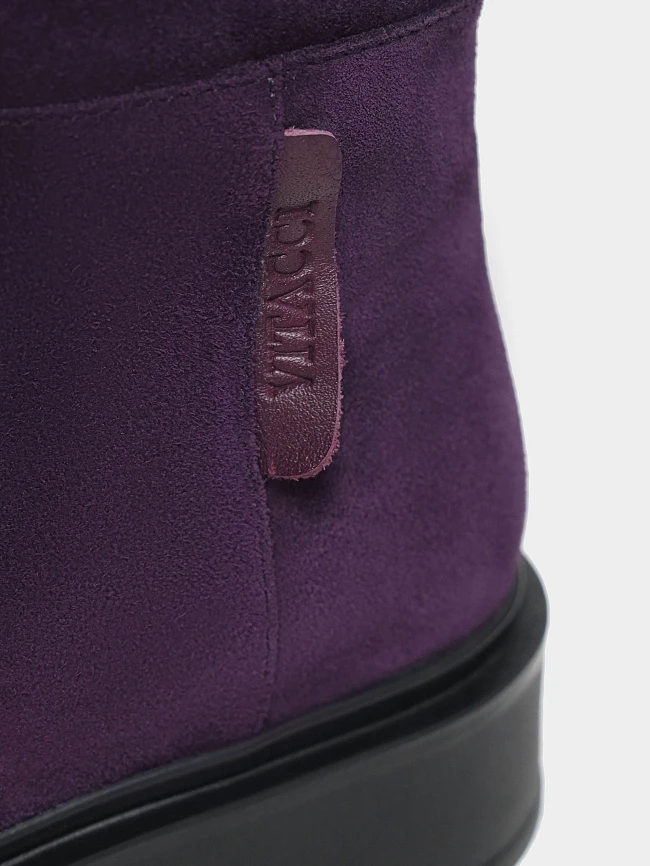 Ботфорты женские зимние, цвет бордовый, натуральный спилок 1730218M | 7