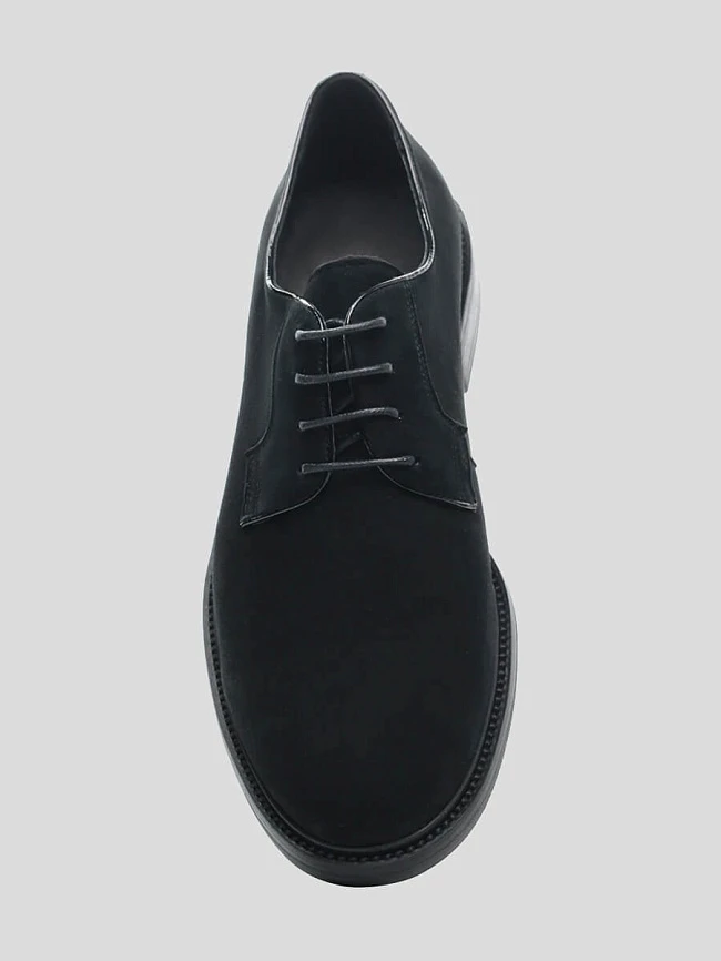 Полуботинки мужские всесезонные, цвет черный, натуральный велюр M1022146 | 5