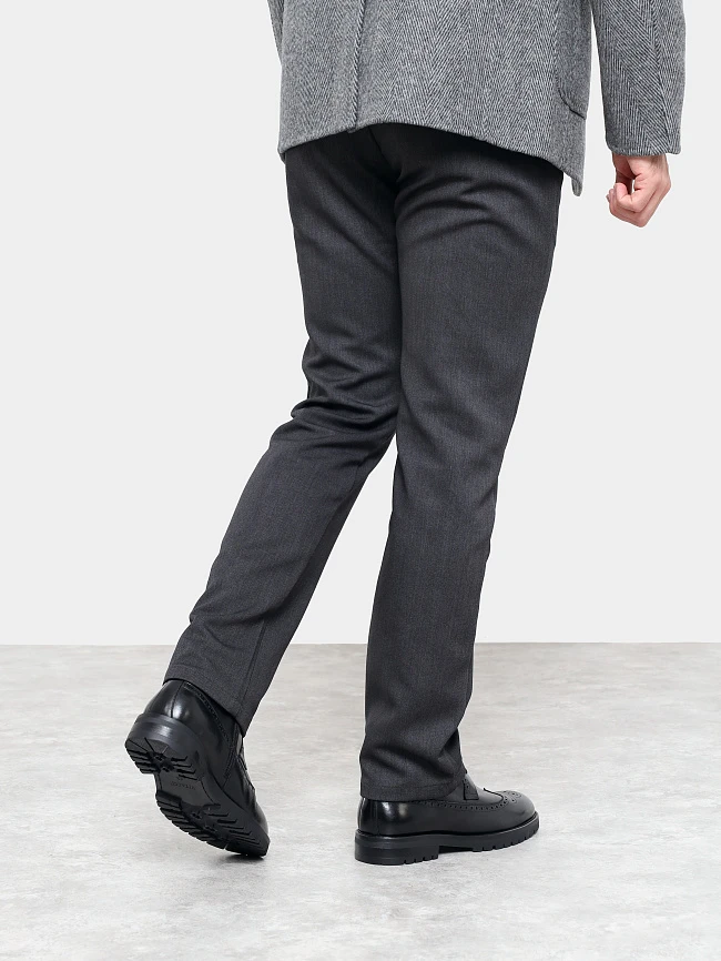 Ботинки мужские демисезонные, цвет черный, натуральная кожа M262022 | 8