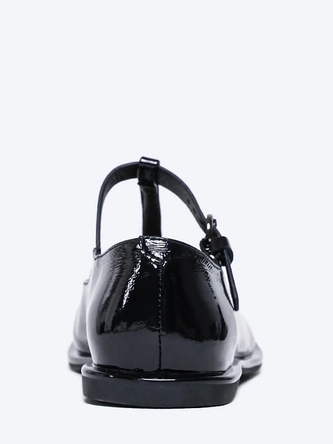 Балетки женские всесезонные, цвет черный, натуральная кожа и полимерные материалы 1849712 | 6