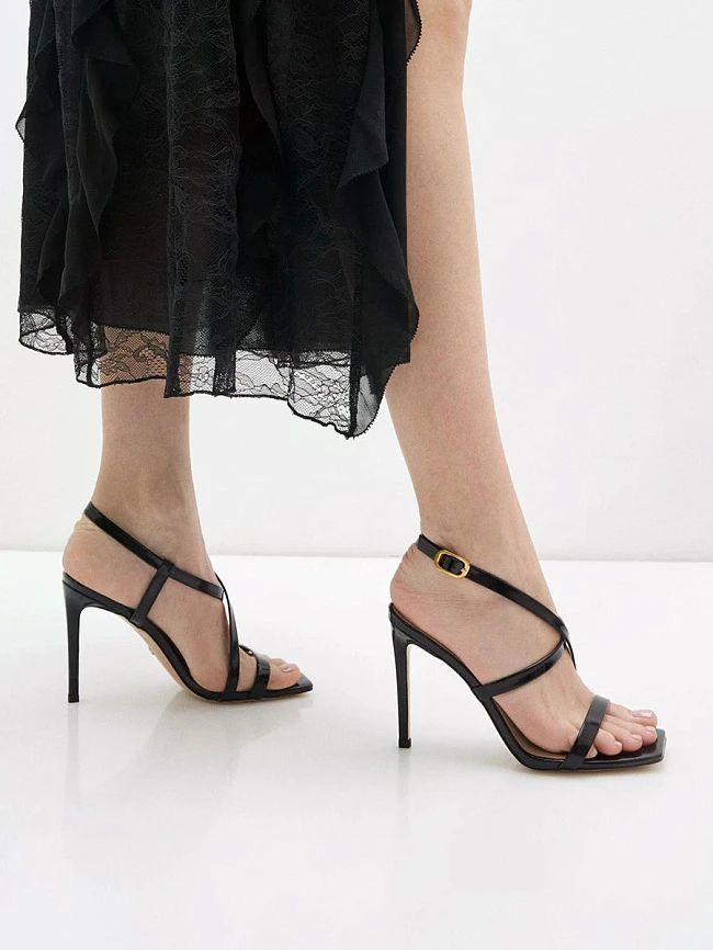 Босоножки женские летние, цвет черный, натуральная кожа 1494106 | 6