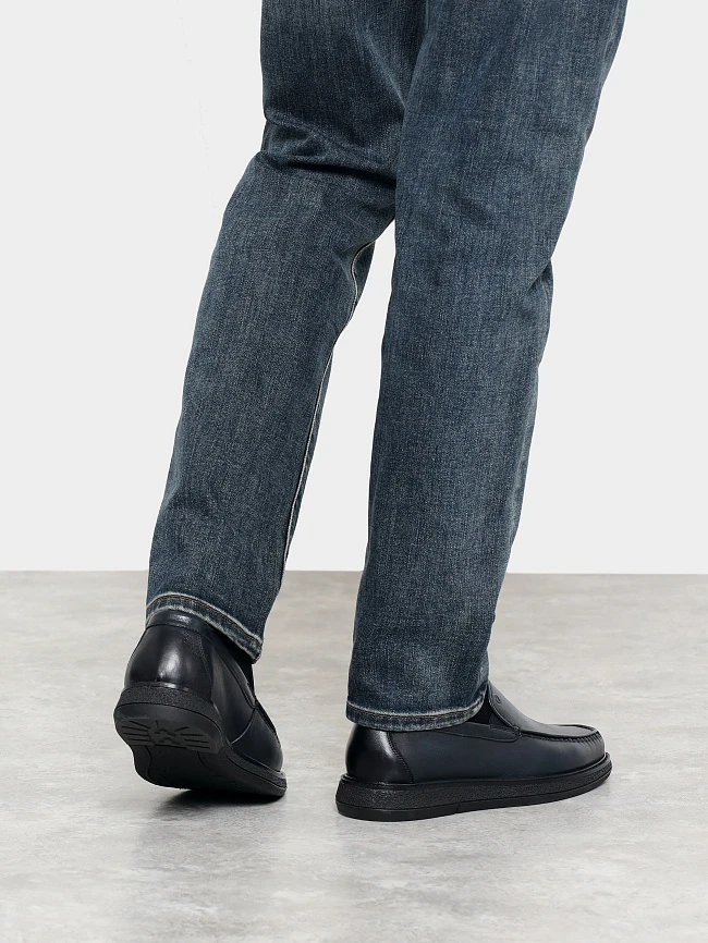 Мокасины мужские демисезонные, цвет синий, натуральная кожа M801204 | 8